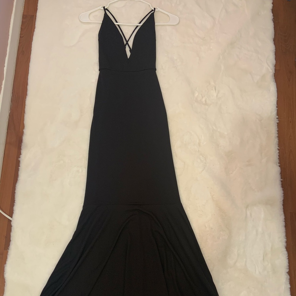 Black Maxi Dress with Crisscross Straps